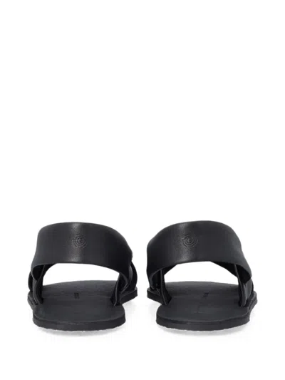 Groundies Crossover-strap Sandals In Black