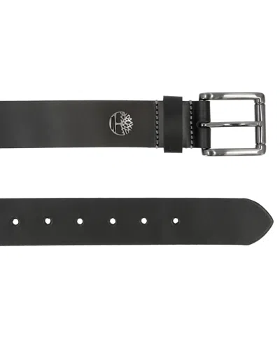 Timberland Men's Metal Tree Logo Belt In White