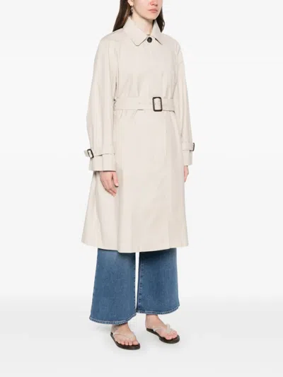 Max Mara Mantel Mit Gürtel In Neutral