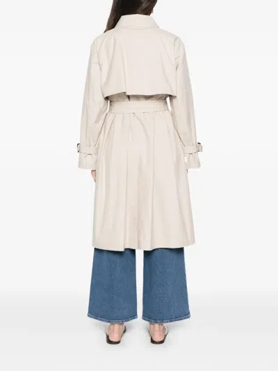 Max Mara Mantel Mit Gürtel In Neutral