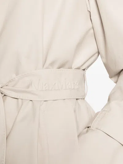 Max Mara Mantel Mit Gürtel In Neutral