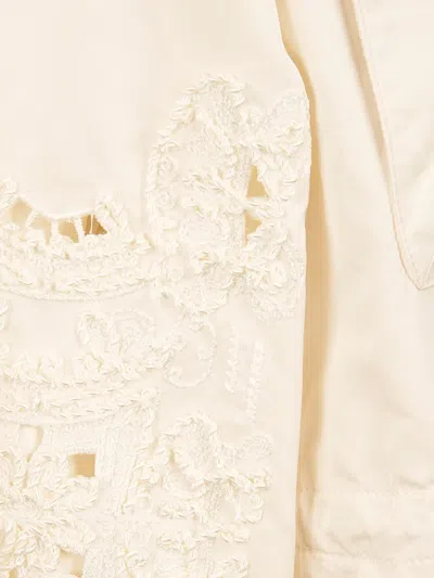 Ermanno Scervino Lace-detail Drawstring Jacket In Neutral