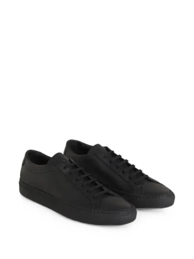 Common Projects Leather Sneakers In Black