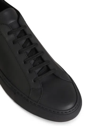 Common Projects Leather Sneakers In Black