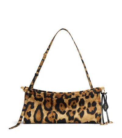 Alaïa Medium Twill Le Click East West Shoulder Bag In Animal Print
