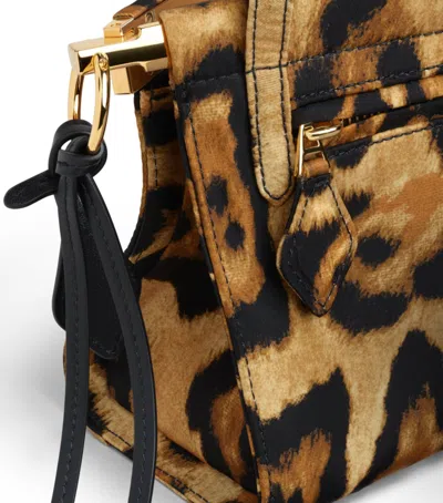 Alaïa Medium Twill Le Click East West Shoulder Bag In Animal Print