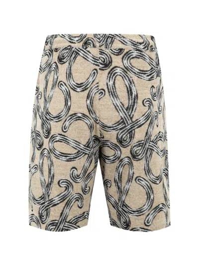 Loewe Anagram-pattern Drawstring Shorts In Multi