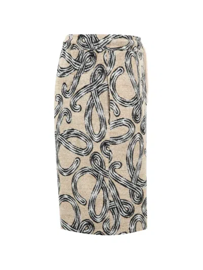 Loewe Anagram-pattern Drawstring Shorts In Multi