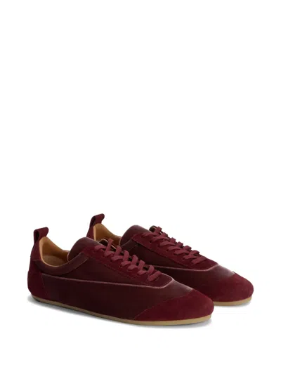 Jil Sander Etage Sneaker In Burgundy