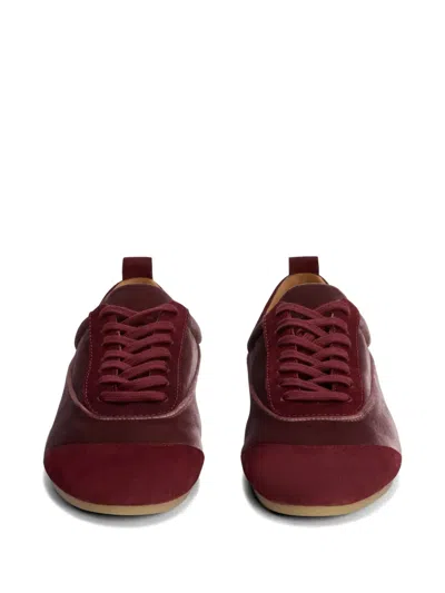 Jil Sander Etage Sneaker In Burgundy