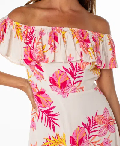 Roxy Clear Sky Off The Shoulder Mini Sundress In Multi