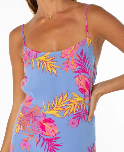 Roxy Skylar Tie Back Maxi Sundress In Blue