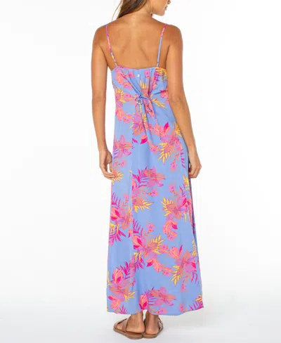 Roxy Skylar Tie Back Maxi Sundress In Blue