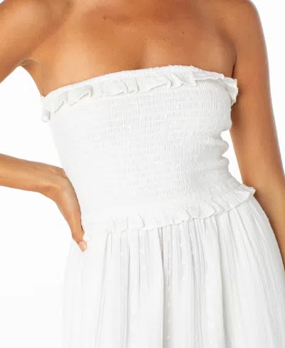 Roxy Avalon Strapless Midi Dress In White