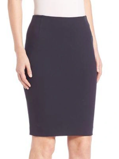 Shop Akris Punto Stretch Jersey Pencil Skirt In Navy