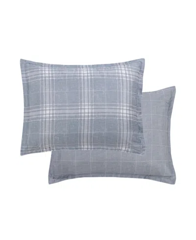 Macy's Benjamin Plaid Reversible 3-pc. Comforter Sets In Gray