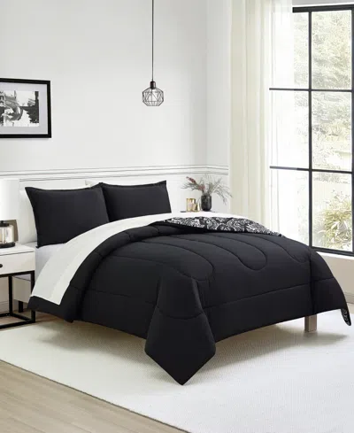 Macy's Demi Reversible 3-pc. Comforter Sets In Black