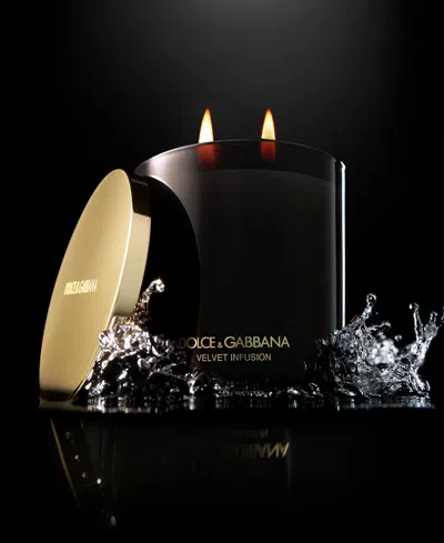 Dolce & Gabbana Velvet Zafferano Candle In Black