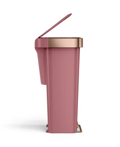 Simplehuman 45-liters Hybrid Rectangular Step Can In Pink