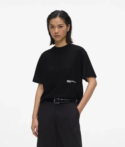 Kl Jeans Relaxed Gradient Logo T-shirt In Black