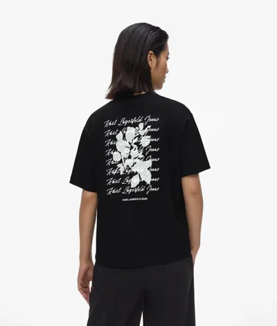 Kl Jeans Relaxed Gradient Logo T-shirt In Black