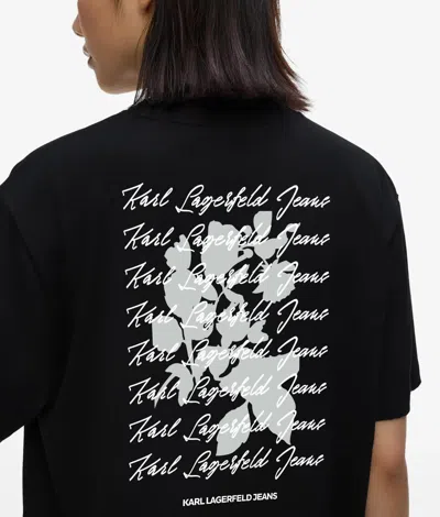 Kl Jeans Relaxed Gradient Logo T-shirt In Black