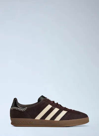 Adidas Originals Adidas By Wales Bonner Gazelle Pony Sneakers In Burgundy
