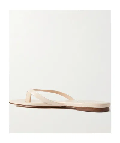 Aeyde Ivory Nappa Leather Cross Breed Lamb Leather Flats In Neutral