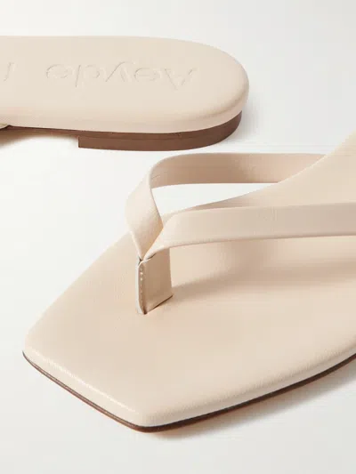 Aeyde Ivory Nappa Leather Cross Breed Lamb Leather Flats In Neutral