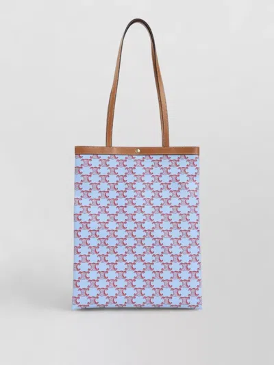 Celine Medium Flat Shopper Tote Triomphe Canvas In Multi
