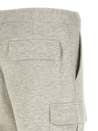Brunello Cucinelli Grey Solid Shorts In Brown