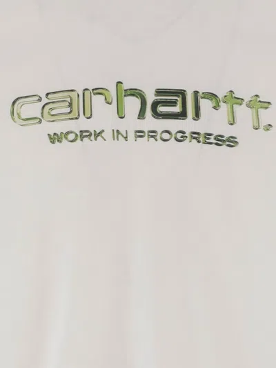Carhartt Wip Ss Solar Chrome Script Tshirt In Neutral