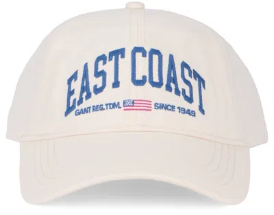 Gant Graphic Cap In Cotton Fabric In Neutral