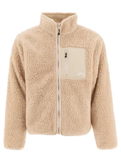 Stussy Beige Polyester Jacket In Multi