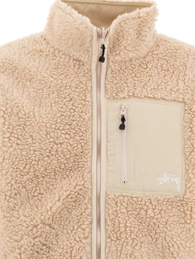 Stussy Beige Polyester Jacket In Multi