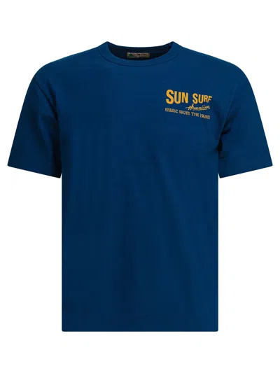 Sun Surf Blue Coton T-shirt In Blue