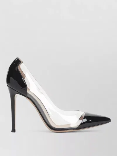 Gianvito Rossi Plexi Pump Patent Leather Transparent Panels In Black