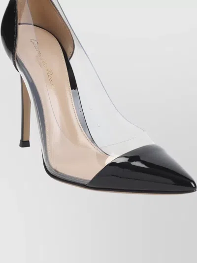 Gianvito Rossi Plexi Pump Patent Leather Transparent Panels In Black