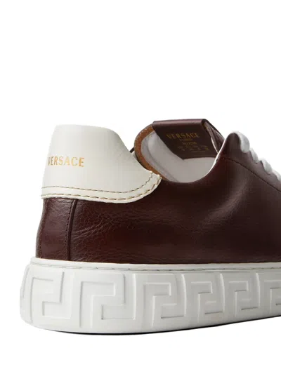 Versace Colour Block Trainer In White