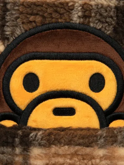 *baby Milo® Store By *a Bathing Ape® Medium Check-pattern Backpack In Brown
