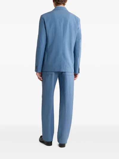 Etro Single-breasted Patch-pocket Blazer In Blue