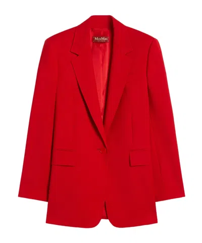 Max Mara Single Breasted Blazer In Brown