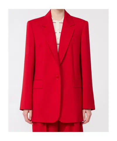 Max Mara Single Breasted Blazer In Brown