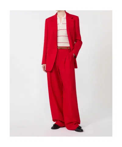 Max Mara Single Breasted Blazer In Brown