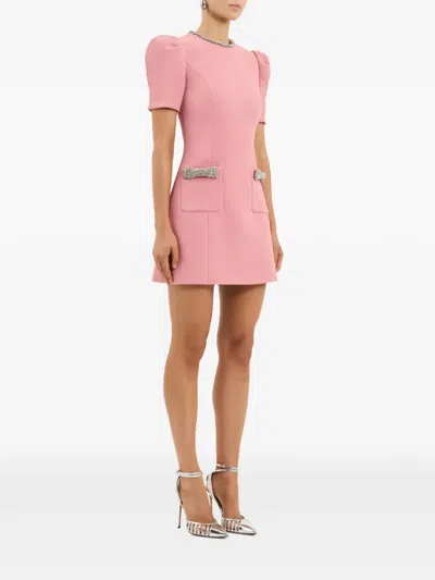 Rebecca Vallance Nemy Crystal-embellished Crepe Mini Dress In Pink