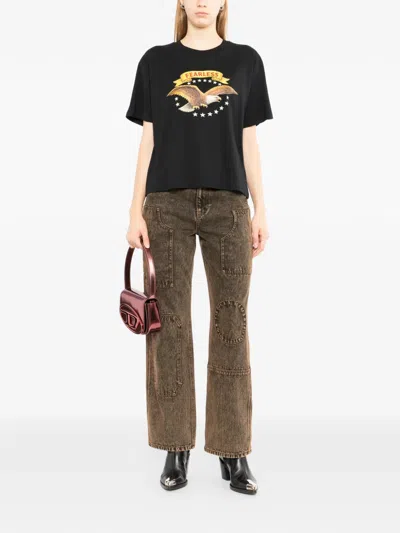 Melt Eagle-print T-shirt In Black