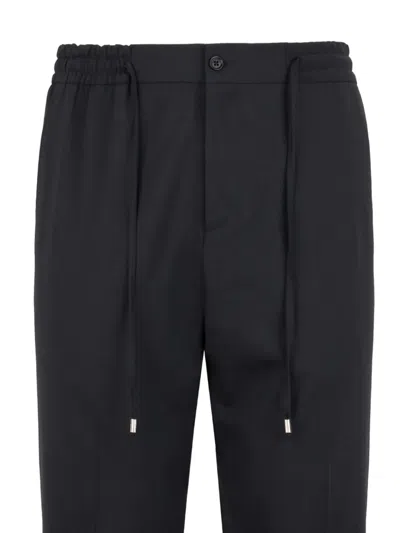 Philipp Plein Drawstring Tailored Trousers In Black