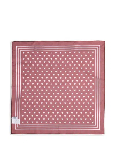 Pushbutton Push-skull Scarf In Brown