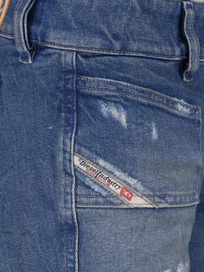 Diesel Jeans With Belt Loops In Blue