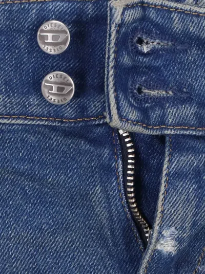 Diesel Jeans With Belt Loops In Blue